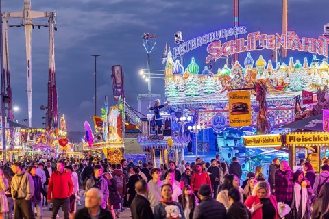 Folk festival time in Stuttgart. The 178th Cannstatter Volksfest on the Wasen is one of the most