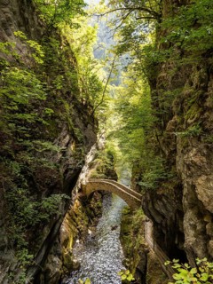 Areuse Gorge, Switzerland, natural jewel, hidden stone bridge, fairies, fairytale, bridge,