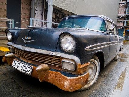 1956, Chevrolet, Bel Air, Turkey, rust, performance, close-up