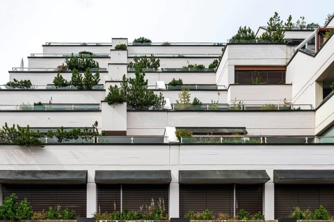 Terraces apartment block, Arosa, Graubünden, Switzerland