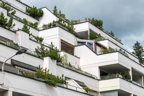 Terraces apartment block, Arosa, Graubünden, Switzerland