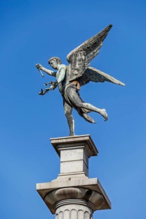 Angel figure, Plaza Francia, Recoleta, Buenos Aires, capital of Argentina