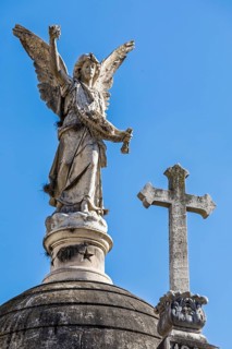 Angel figure, Recoleta cemetery, Buenos Aires, capital of Argentina