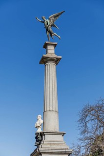 Angel figure, Plaza Francia, Recoleta, Buenos Aires, capital of Argentina