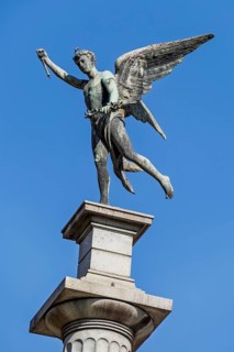 Angel figure, Plaza Francia, Recoleta, Buenos Aires, capital of Argentina