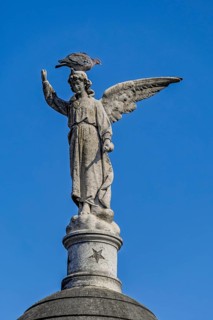 Angel figure with dove, Recoleta cemetery, Buenos Aires, capital of Argentina
