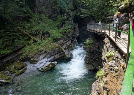 Breitachklamm gorge near Oberstdorf, the deepest rocky gorge in Central Europe