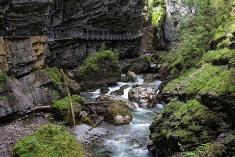 Breitachklamm gorge near Oberstdorf, the deepest rocky gorge in Central Europe