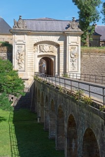 Porte de France, fortress gate, bridge, fortress wall, fortress moat, citadel, Vauban