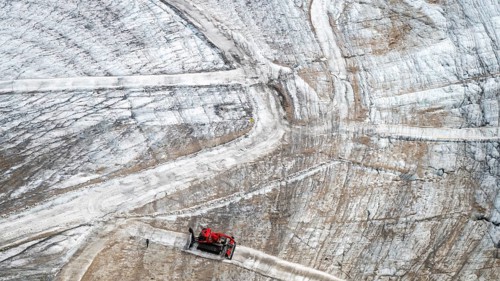 Snow groomer on Dachtstein, Dachtstein glacier, Styria, Austria