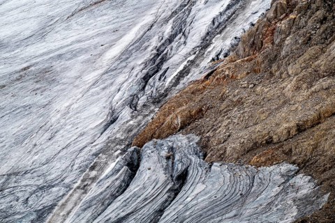 Details ice, glacier, Dachstein, Dachstein glacier, Styria, Austria