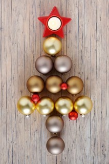 Christmas tree baubles, Christmas candle, Germany