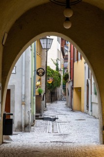 Archway in Häusergasse, Entenbachgasse, Feldkirch, Vorarlberg, Austria