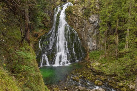 Landscape, Gollinger waterfall, autumn colours