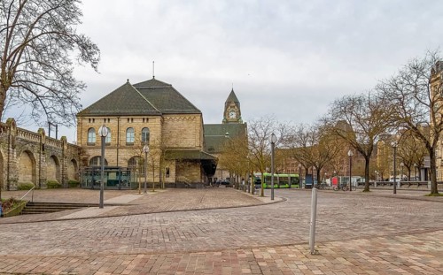 Impression of a city named Metz, located in the Lorraine region in France at winter time