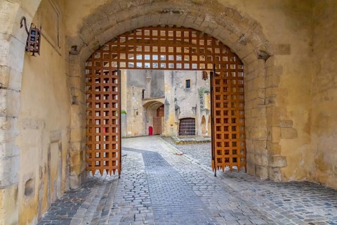 Bridge castle and city gate named Germans Gate in Metz, a city in the Lorraine region in France