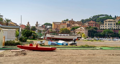 Scenery around Sestri Levante, a town and comune in the Metropolitan City of Genoa, Liguria, Italy