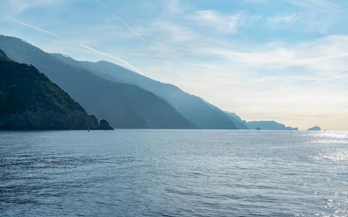 Scenery around a coastal area named Cinque Terre in Liguria, located in the northwest of Italy at