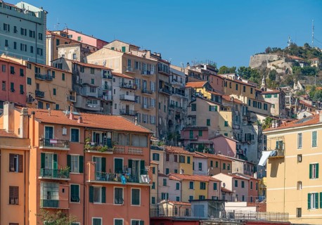 Impression of Ventimiglia, a town in the province of Imperia in Liguria, northern Italy