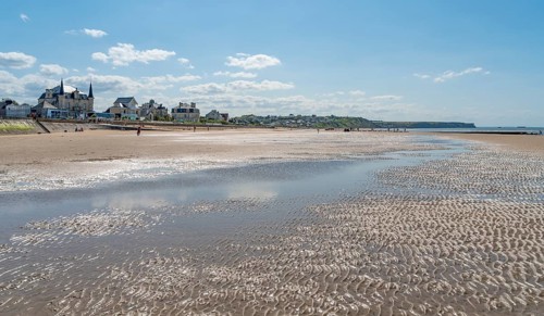 Scenery at Gold beach near Arromanches-les-Bains which was one of the five areas of the Allied
