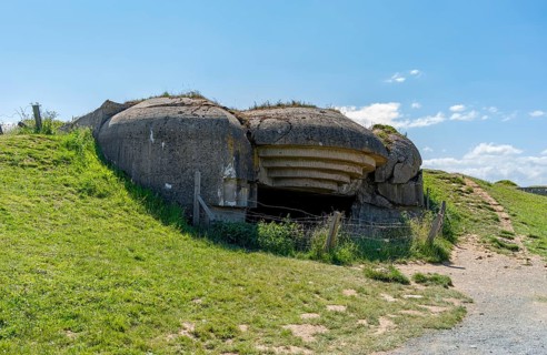 Scenery at the Longues-sur-Mer battery near Longues-sur-Mer between Gold beach and Omaha Beach, two