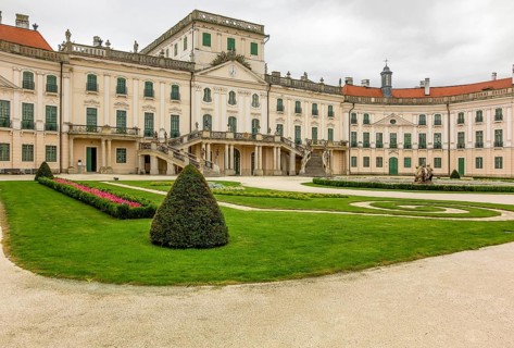 Palace named Esterhaza located in Fertoed, a town in Hungary