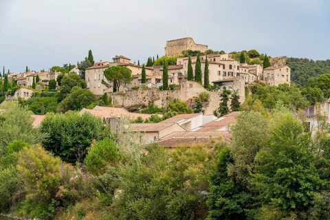 Scenery around Vaison-la-Romaine, a town in the Vaucluse department in the Provence region in