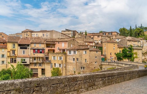 Scenery around Vaison-la-Romaine, a town in the Vaucluse department in the Provence region in