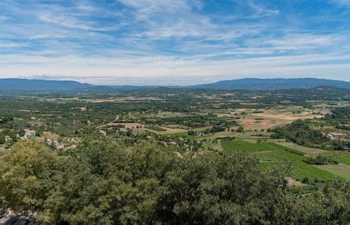 Scenery around Gordes, a comune in the Provence region of southern France at summer time