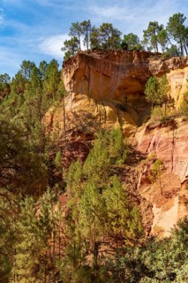 Impression around the Ochre Path near Roussillon, a commune in the Vaucluse department of the