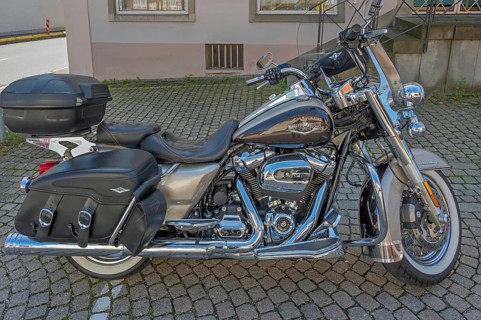 Harley-Davidson V 6 speed motorbike, Allgäu, Baden-Württemberg, Germany