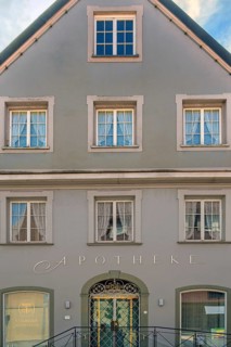 Spitzgiebelhaus, St. Gallus Pharmacy Kisslegg, Allgäu, Baden-Württemberg, Germany