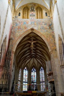 The interior of the largest Protestant church in Germany. It has the world's highest church tower,