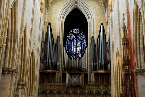 The interior of the largest Protestant church in Germany. It has the world's tallest church tower,
