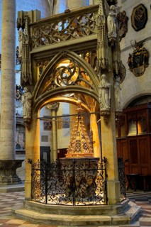 The interior of the largest Protestant church in Germany. It has the world's highest church tower,