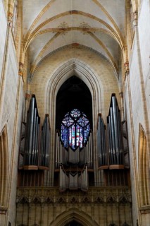 The interior of the largest Protestant church in Germany. It has the world's highest church tower,