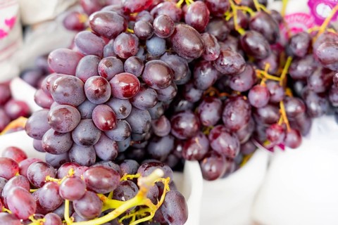Farmer's market on the Münsterplatz, stall, Ulm, Baden-Württemberg, Germany, Europe, close-up of