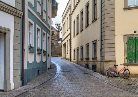Idyllic scenery in Bamberg, a town in Upper Franconia, Germany