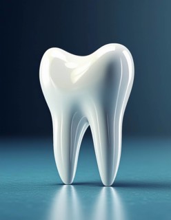 AI generated image showing a human back tooth in clean ambiance