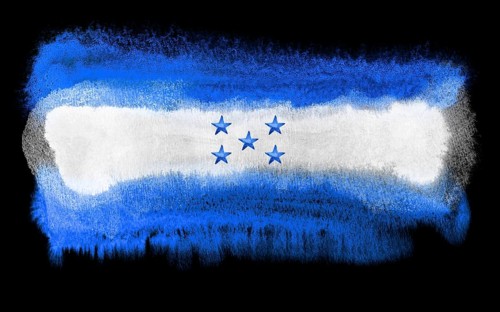 Watercolor illustration of the Honduras flag