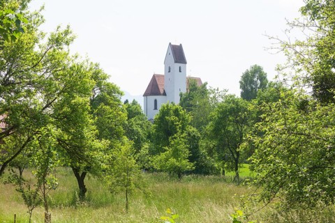 Church of St. Ägidius and Nikolaus, Grainbach, Samerberg, Chiemgau, Upper Bavaria, Bavaria, Germany