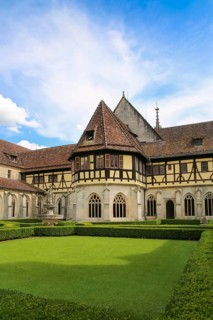 Bebenhausen Monastery, well house, half-timbered building, Gothic cloister, sacred building,
