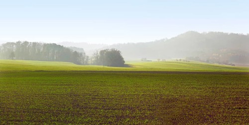 Rural landscape in Hohenlohe, an area in Southern Germany