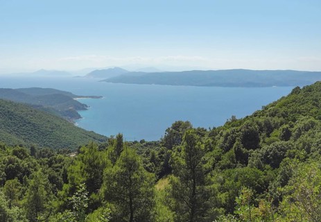 Coastal scenery at Skiathos which is one of the greek Sporades islands