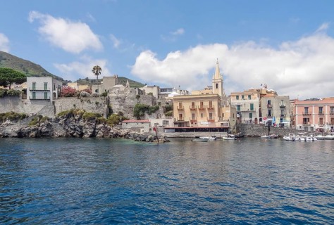 Lipari located at a island named Lipari, the largest of the Aeolian Islands in the Tyrrhenian Sea