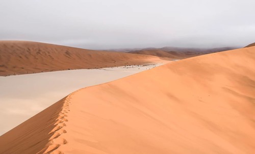 Namib desert scenery around Deadvlei in the Sossusvlei area in Namibia