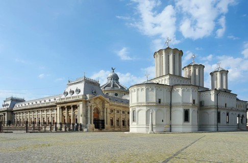 Patriarchy Palace in Bucharest, a city located in Romania
