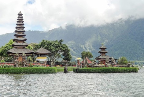 Water temple named Pura Ulun Danu Bratan at Bali, Indonesia
