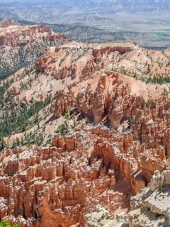 Aerial view at the Bryce Canyon National Park located in Utah in USA