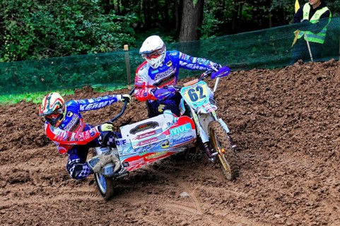 Motocross, Rudersberg, Baden-Württemberg, Germany, Europe, Rider fights his way through a muddy